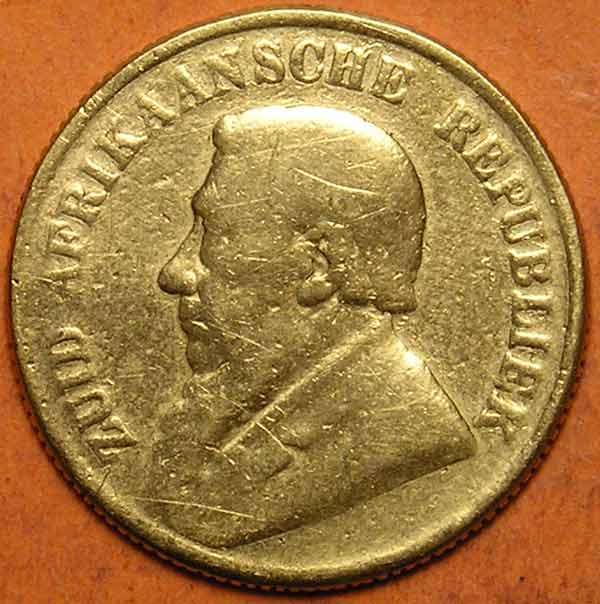 ZAR: 1898 Kruger Gold Pond * Worn *