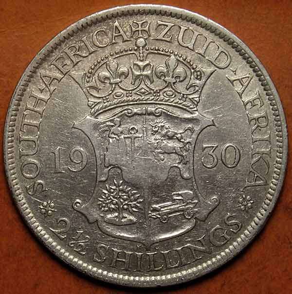 Union: 1930 George V 2 1/2 Shillings