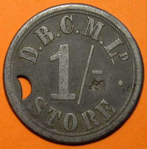 De Beers Consolidated Mines 1/- Token for du Toitspan