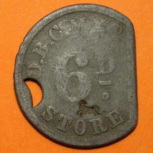 De Beers Consolidated Mines 6d Token for du Toitspan