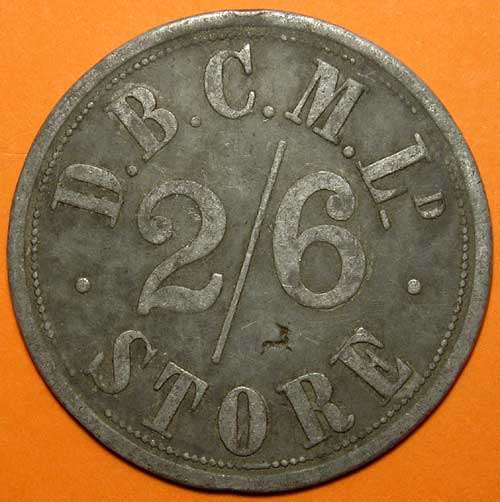 De Beers Consolidated Mines 2/6 Large Token for Wesselton