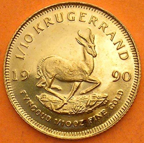 Krugerrand 1990 1/10oz Fine Gold