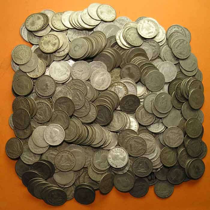 Huge Quantity of Tickeys - 608gm - About 450 coins - 9.7 Troy Oz Pure Silver