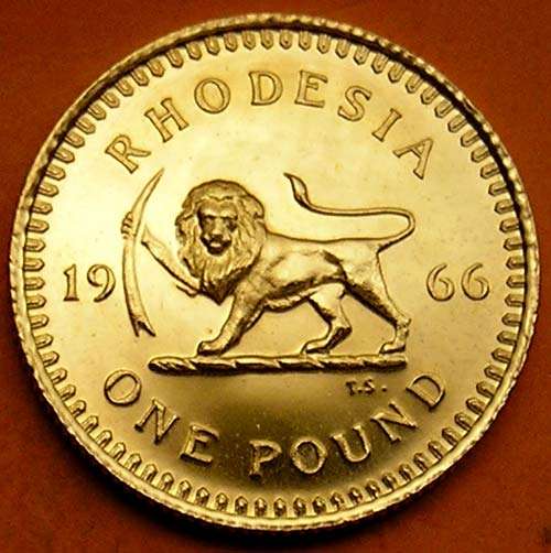 Rhodesia: 1966 Elizabeth II Gold Pound Cased * PROOF *