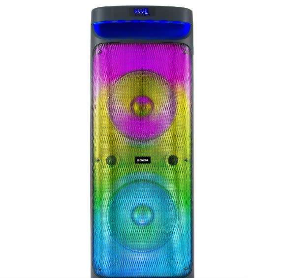 Omega Dual10`Rumba Series Karaoke Speaker+Equalizer Battery-Powered OP-84A5