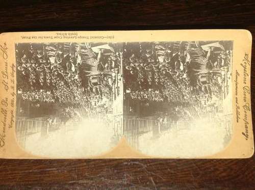 Boer war stereo view/photograph by Keystone - Cape Town