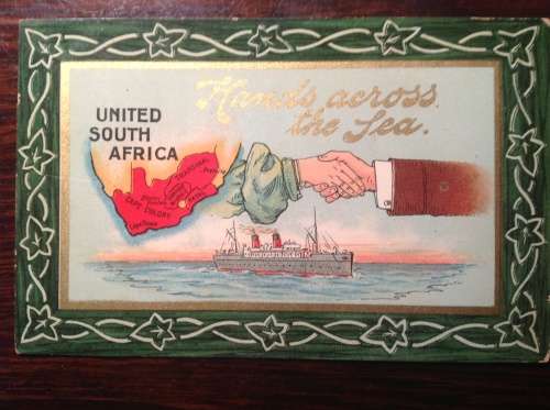 Picture Postcard - Hands across the sea - United South Africa