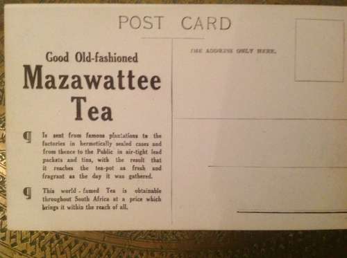 Picture postcard - Mazawattee tea advertising cards - 6 South African Historical Pageant cards