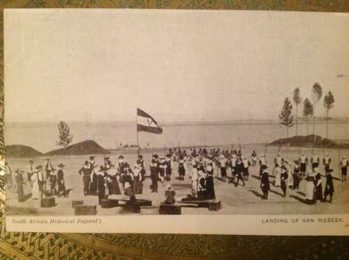 Picture postcard - Mazawattee tea advertising cards - 6 South African Historical Pageant cards