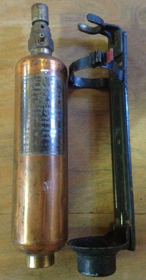 Vintage fire extinguisher (with original bracket)