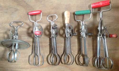 Collection of Vintage egg beaters (x6) at give away price