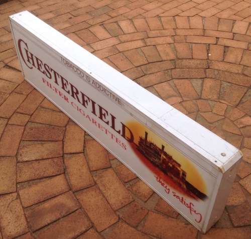 Collectable vintage Chesterfield advertising light box/sign (large) - for the man cave