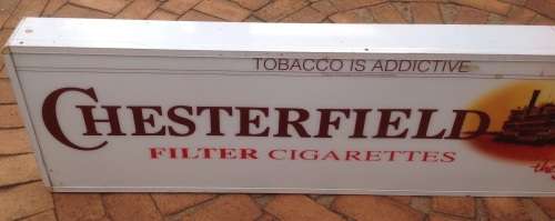 Collectable vintage Chesterfield advertising light box/sign (large) - for the man cave