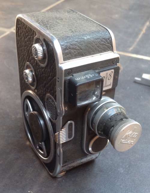 Vintage double lens Bolex Pailard 8mm movie camera (MEM15)