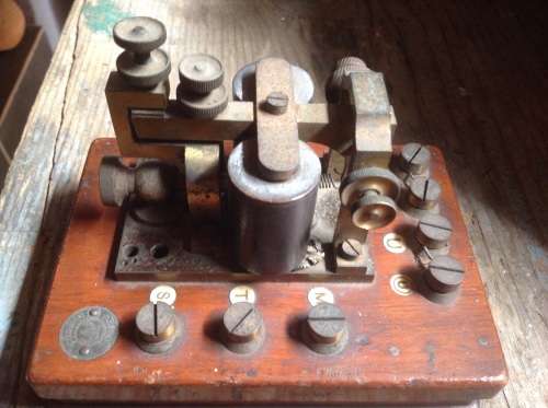 Antique Morse Telegraph Key made by ATM Liverpool