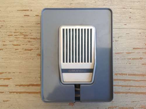 Vintage Grundig tape recorder with microphone