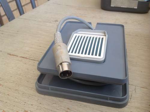 Vintage Grundig tape recorder with microphone