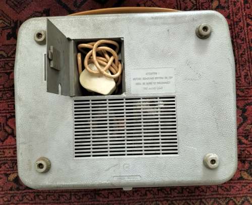 Vintage Grundig tape recorder with microphone