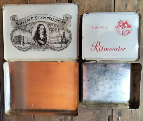 Vintage cigar tins (x2)