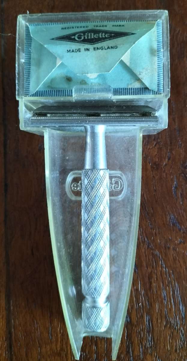 Vintage Gillette razor in original packaging