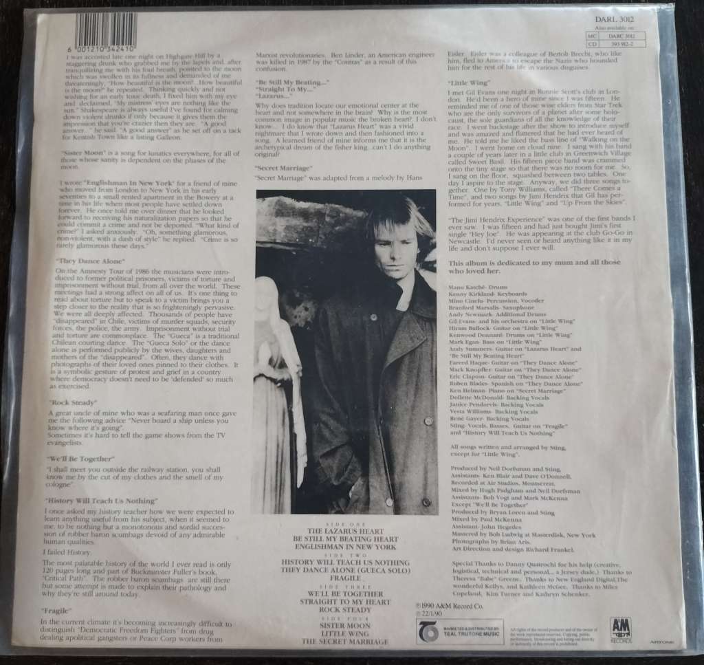 Vintage Vinyl / LP - Sting - Nothing like the sun (Double LP)