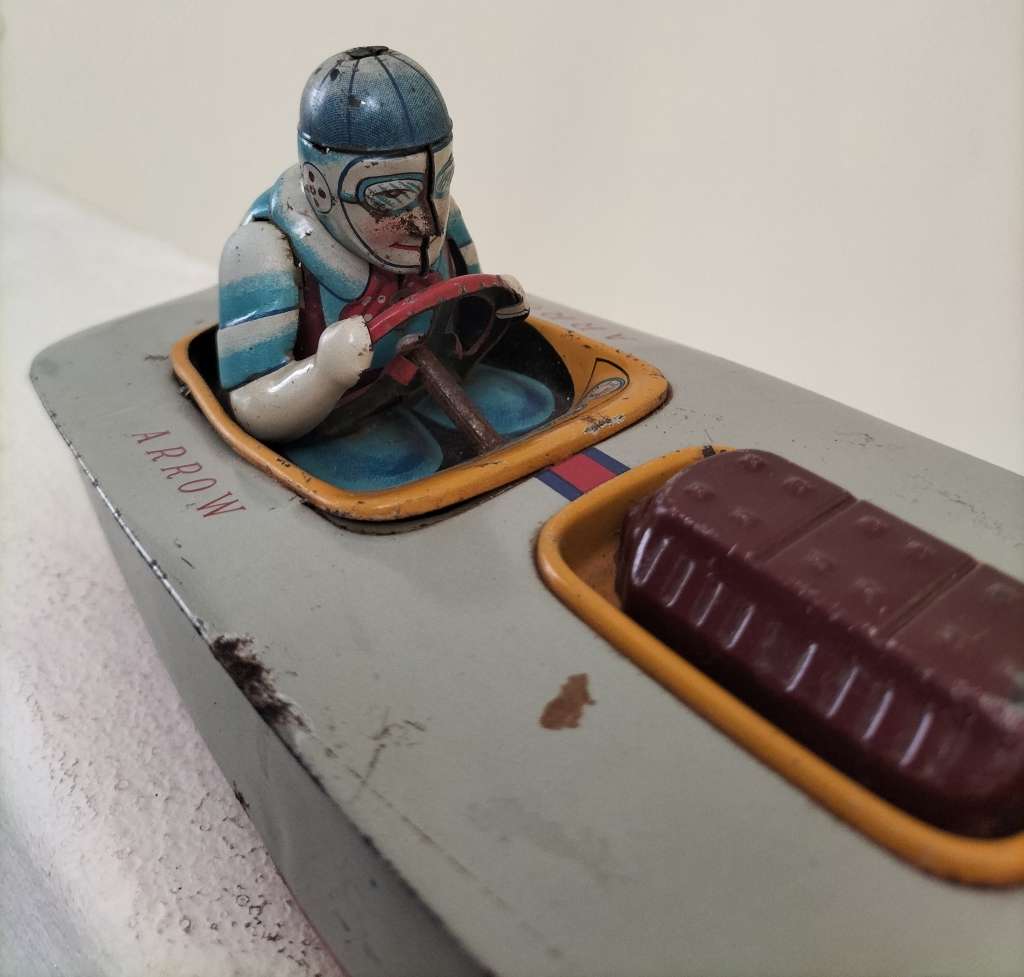 Vintage tin toy - power boat