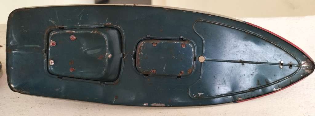 Vintage tin toy - power boat