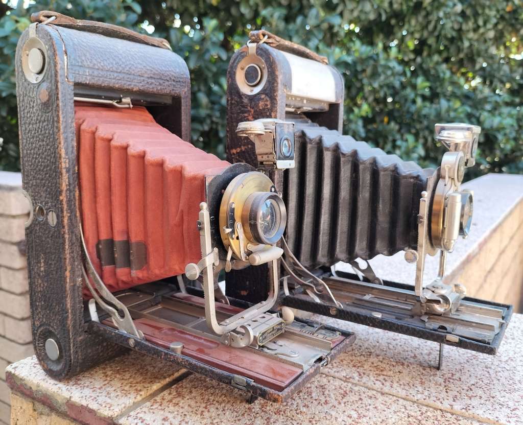 Antique Kodak 3A Folding Pocket Cameras (X2) - 1930 to 1915