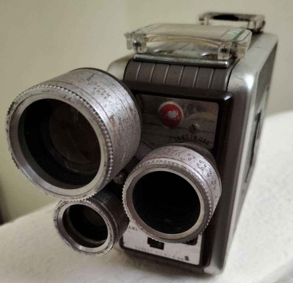 Vintage 3 lens Kodak 8mm movie camera