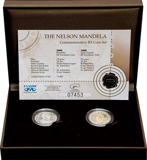 The Nelson Mandela Commemorative R5 Coin Set - CRAZY R1 START !!!!