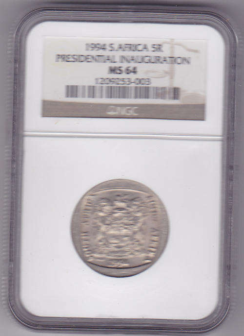 1994 South African Presidential Inauguration NGC Graded MS64