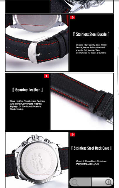 **CRAZY R1 AUCTION***Megir Mens Luxury Quality Watches (No WatchBox)