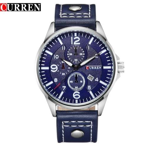 Curren Mens Luxury Quality Watch {Blue/White} (No WatchBox)