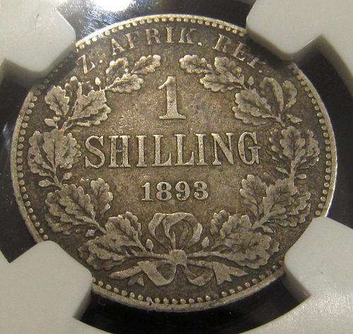 1893 Shilling NGC Graded VF20. Rare!!!
