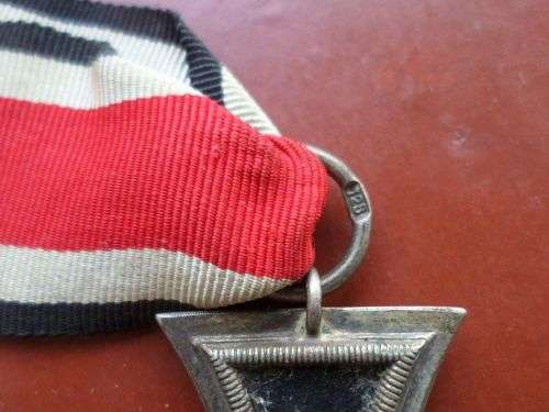 WWII 1939 Iron Cross 2nd Class, Maker Marked Ring 128
