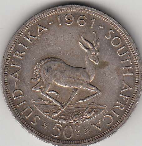 RSA Silver 1961 Fifty Cents