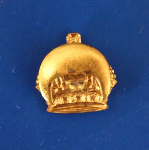 Button Hole Badge with Kings Crown Enamel