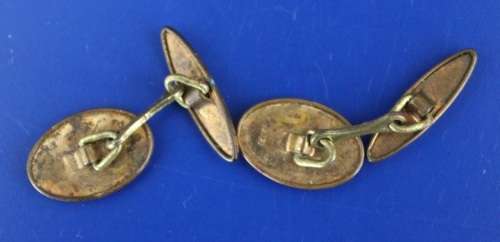 Unique Vintage Cufflinks with River Boat Scene