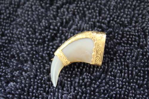 Vintage Gold Lion's Claw Brooch Pin