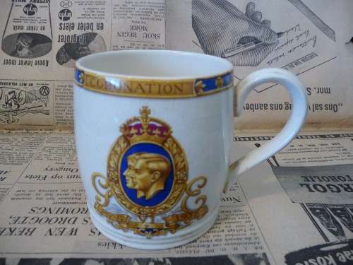 1937 Coronation King George VI and Queen Elizabeth Mug by Norville