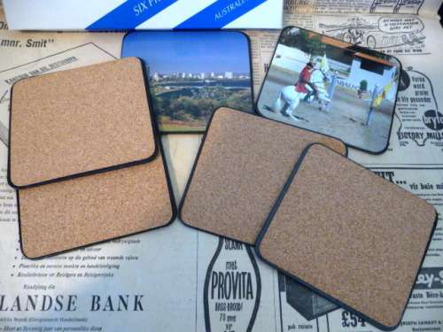 Six Vintage Prestige Drink Coaster. Perth, Australian Made.