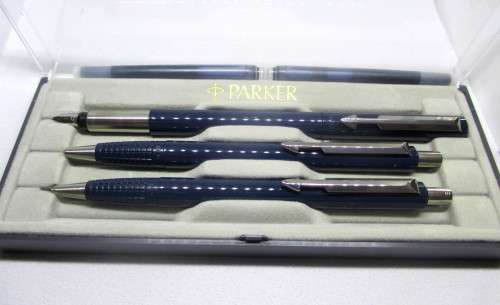 Vintage Parker Vector Pen Set - Fountain Pen + Ballpoint + Pencil. Plus refills.