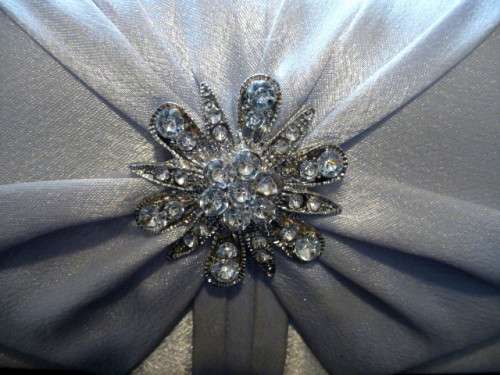 Vintage Silver Colored Clutch Bag.