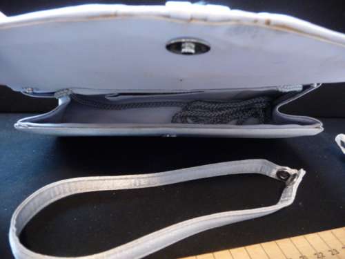 Vintage Silver Colored Clutch Bag.