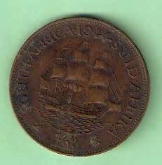 1944 SA Union Half Penny