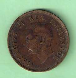 1944 SA Union Half Penny