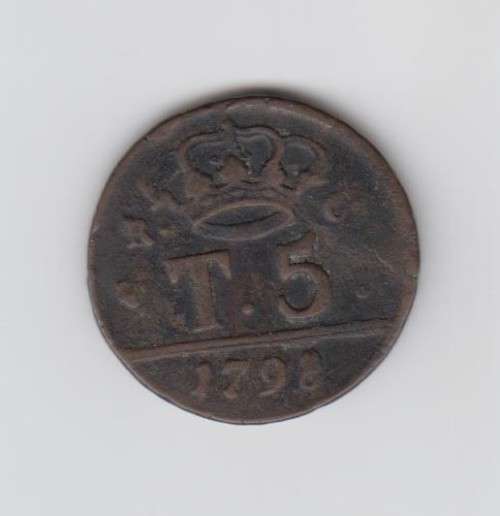 1798 Italian States 5 Tornesi Naples