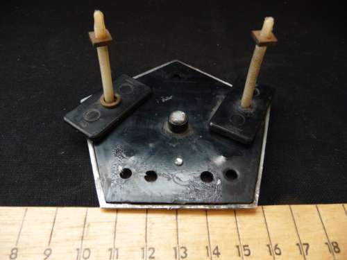 Vintage Pentagonal RSA Automobile Association Bumper badge with fittings. Used, refer to photos.