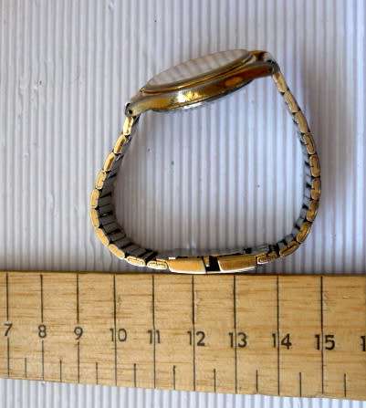 Vintage Ladies Pulsar Quartz Watch with original Stainless Steel Clip Strap.