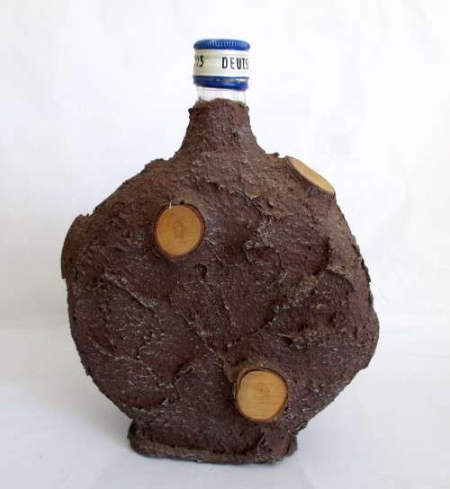 Interesting Vintage Wine Bottle with Old Sailors Face. As per Photo.